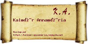 Kalmár Annamária névjegykártya