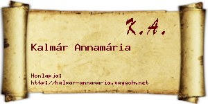 Kalmár Annamária névjegykártya