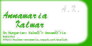 annamaria kalmar business card